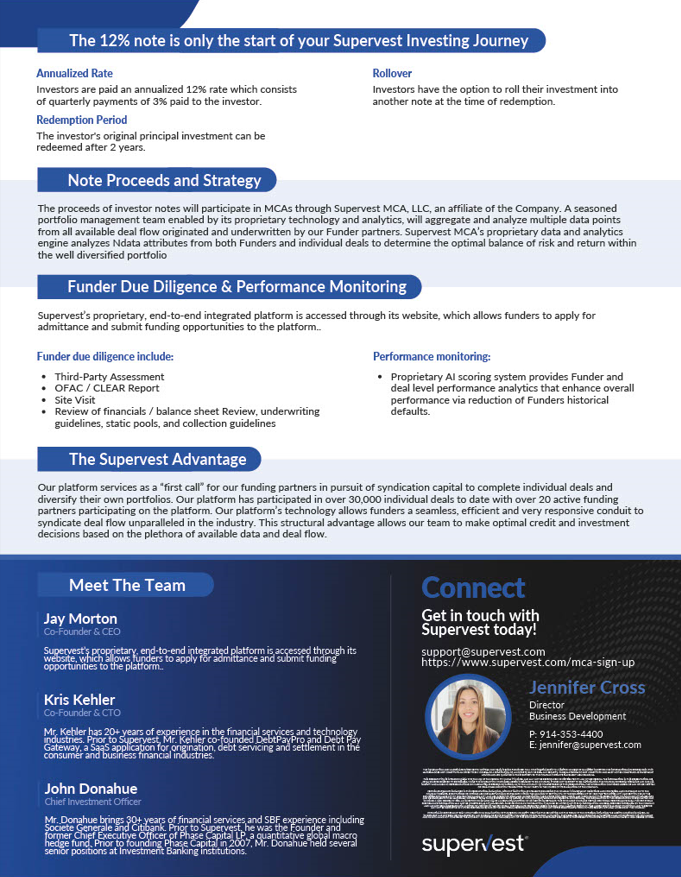 Supervest 12% Note Page 2 short-term note