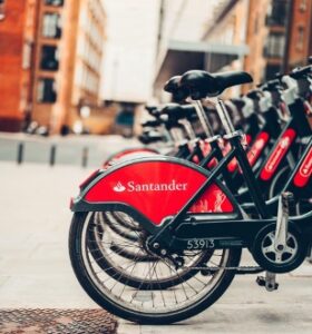 Exterior view of Santander bicycles