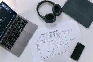 Black and Silver Laptop Computer Beside Black Headphones Venture Capital