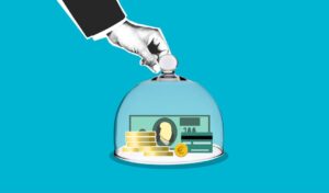 Digital image of cash, coins, and credit card under a glass serving dish. Due Diligence MCA Investments