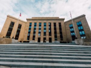 Exterior view of Federal Reserve building for ‘Oil, Rates, Dollar- The Triple Threat Ahead’