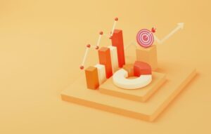 Digital rendering of peach-coloured 3D graphs and charts for ‘Demystifying Accredited Investor Investments- What You Need to Know’