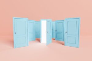 Several blue doors with only one open for ‘Maximizing Your Investment Potential’ Opportunities for Accredited Investors